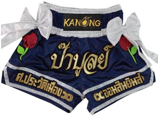 Customize Black Muay Thai trunks  : KNSCUST-1177